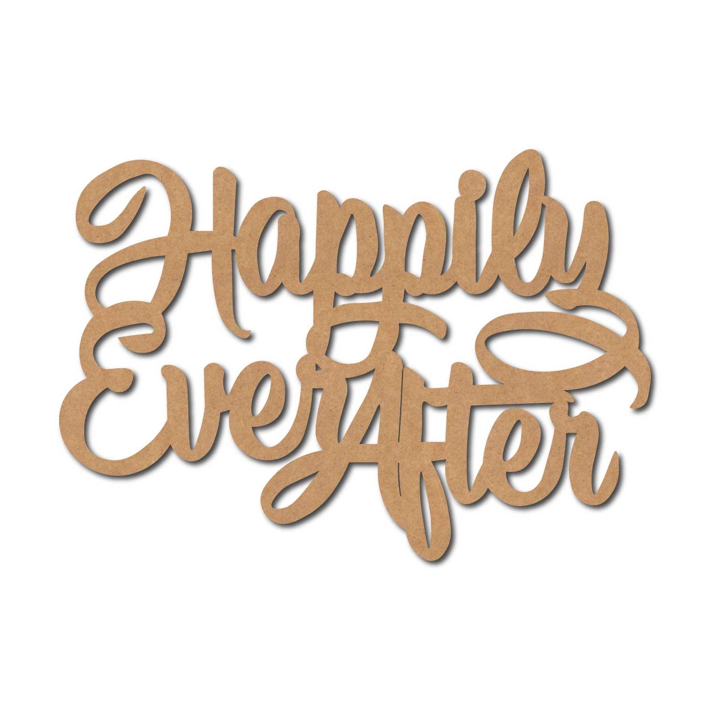 Happily Ever After Text Cutout MDF Design 2