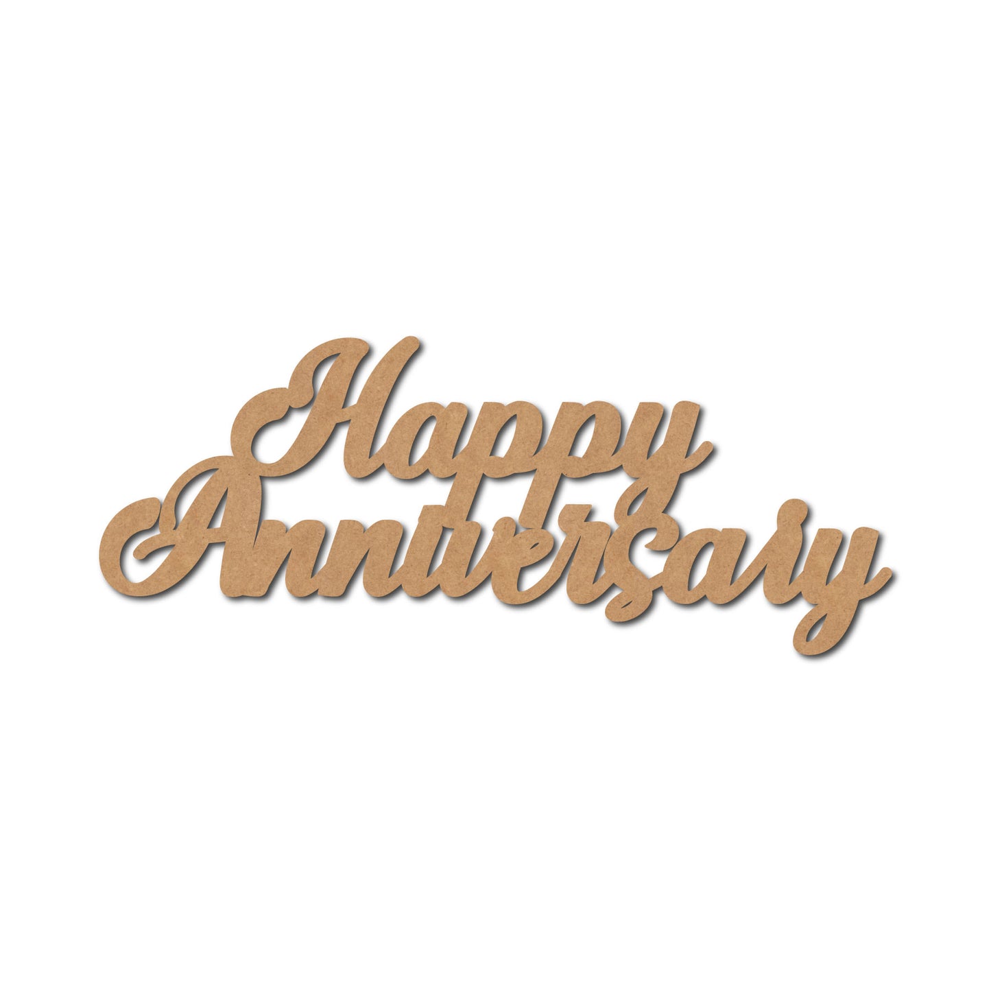 Happy Anniversary Text Cutout MDF Design 1