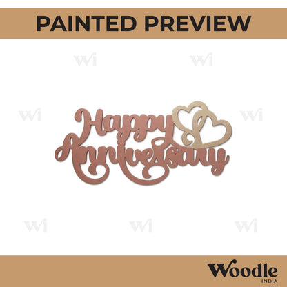 Happy Anniversary Text Cutout MDF Design 2
