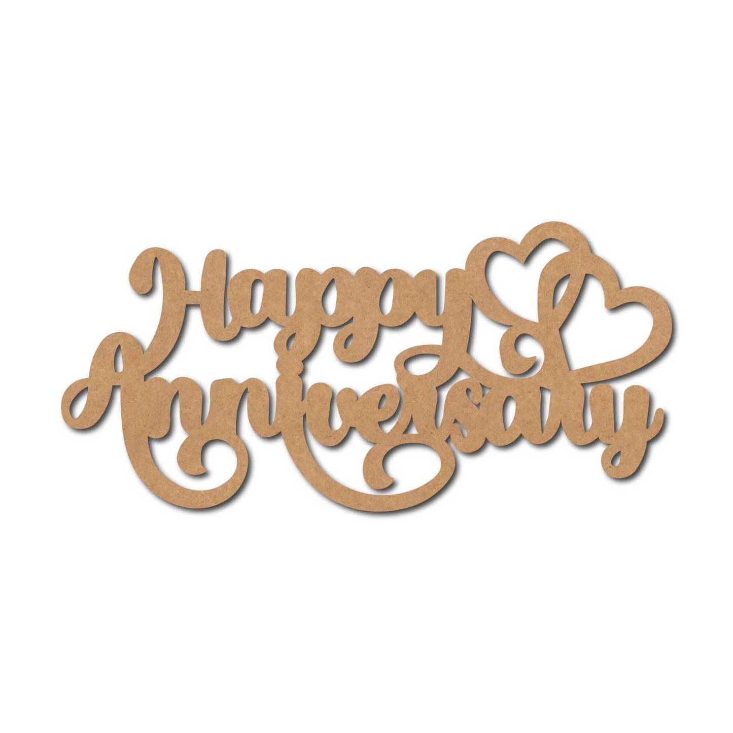 Happy Anniversary Text Cutout MDF Design 2