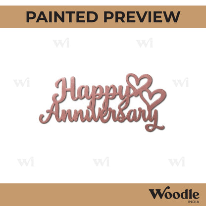 Happy Anniversary Text Cutout MDF Design 3