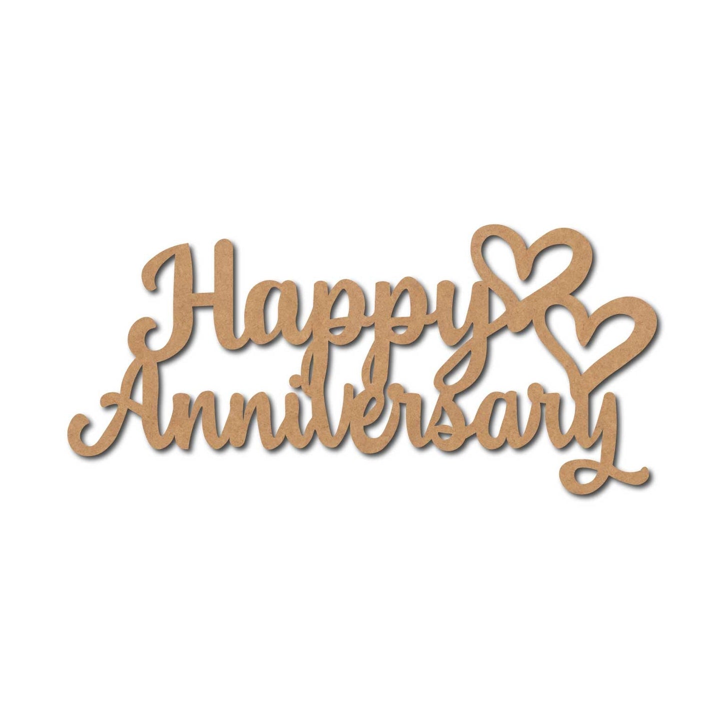 Happy Anniversary Text Cutout MDF Design 3