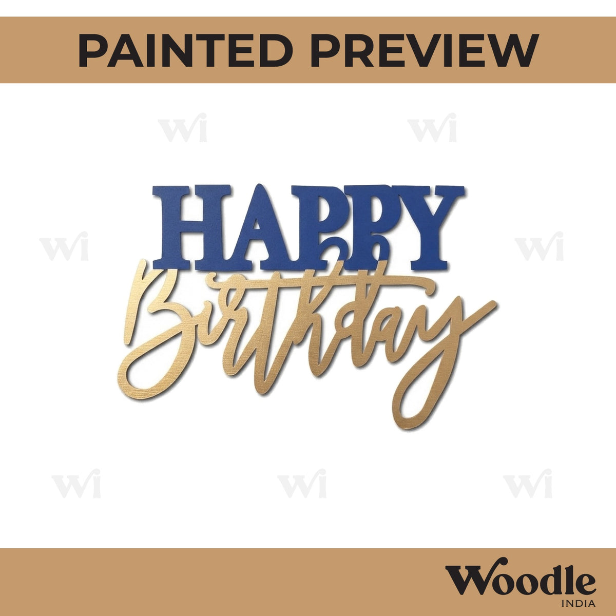 Happy Birthday Cutout MDF Design 1