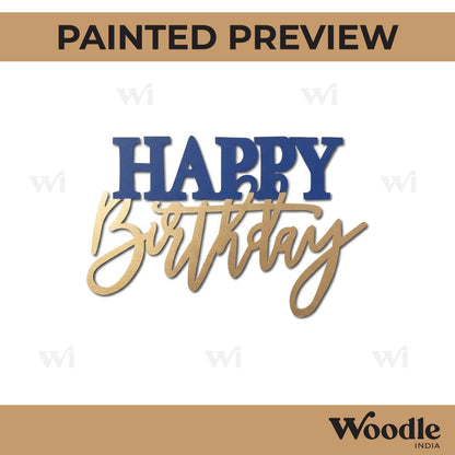 Happy Birthday Cutout MDF Design 1