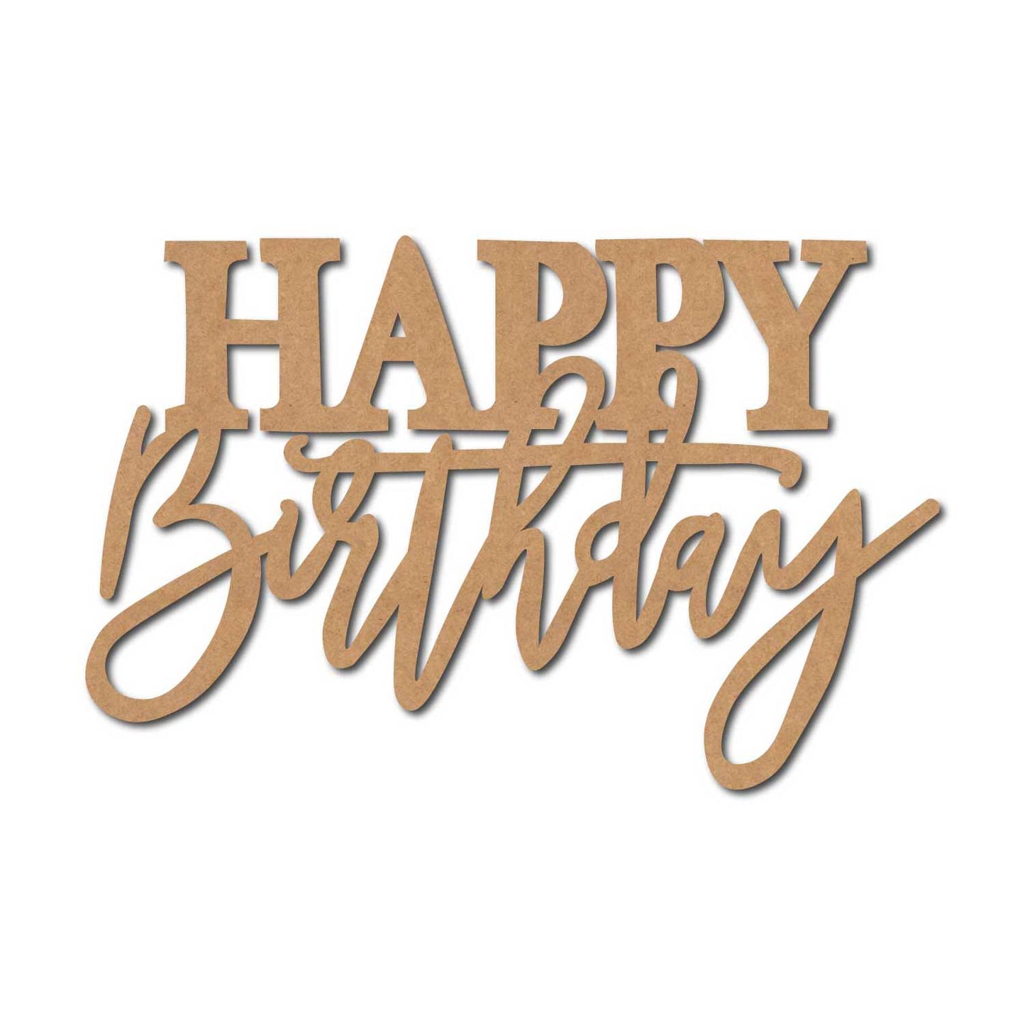Happy Birthday Cutout MDF Design 1