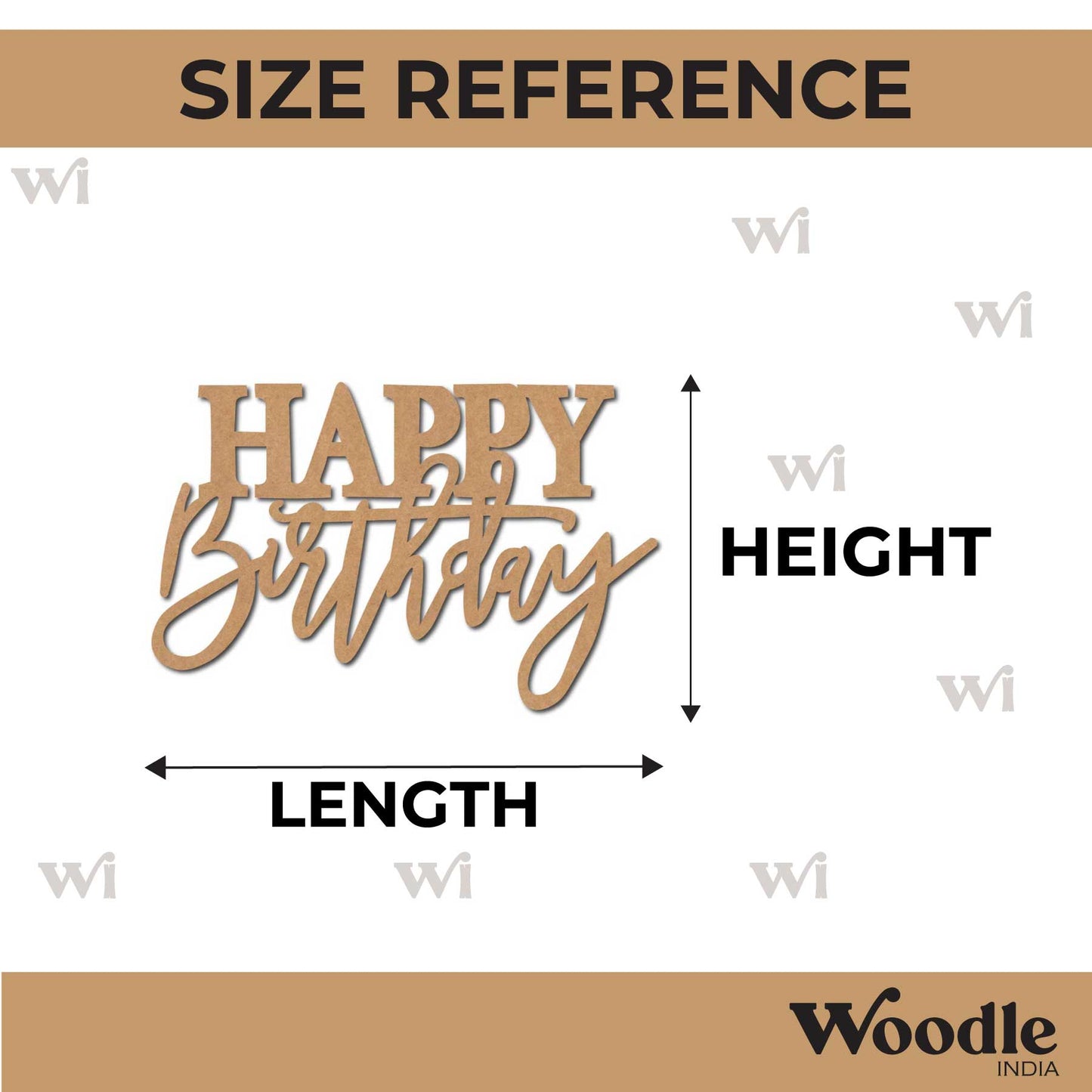 Happy Birthday Cutout MDF Design 1