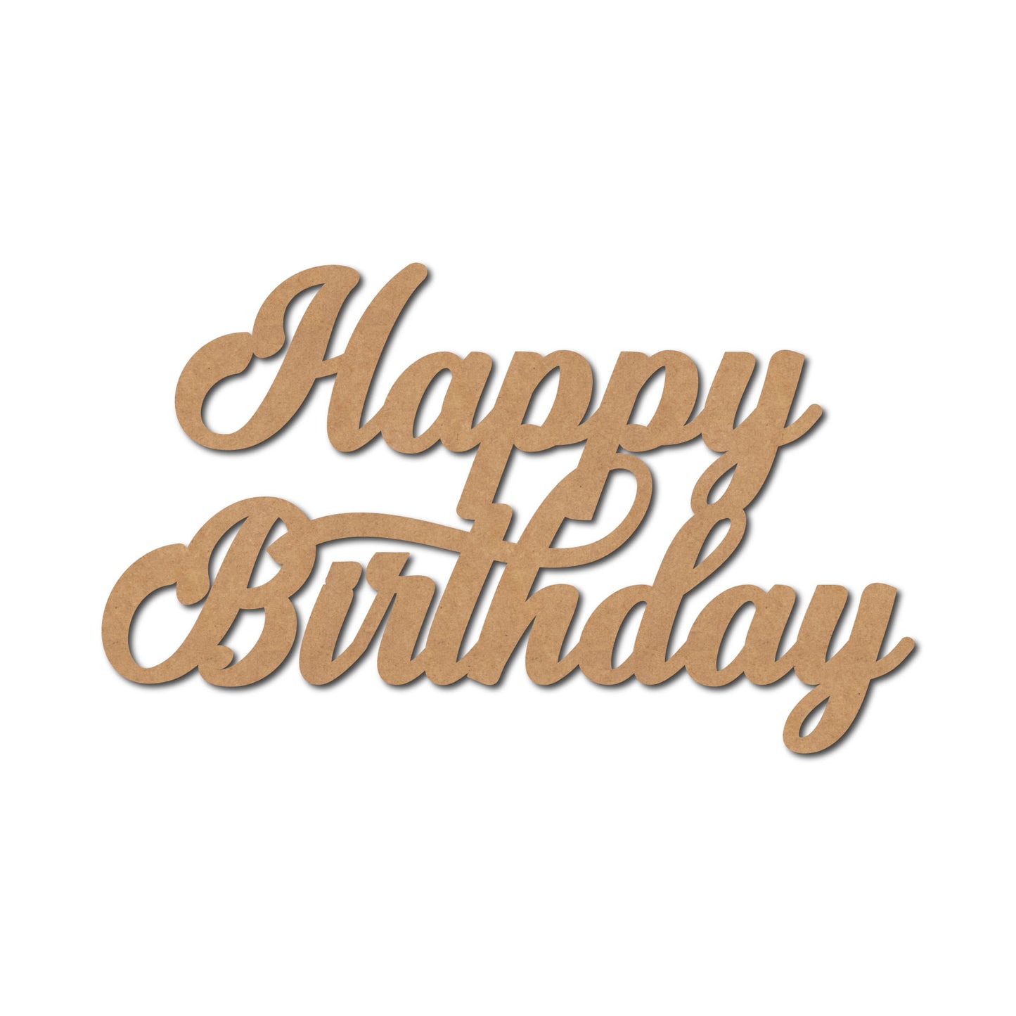 Happy Birthday Text Cutout MDF Design 1