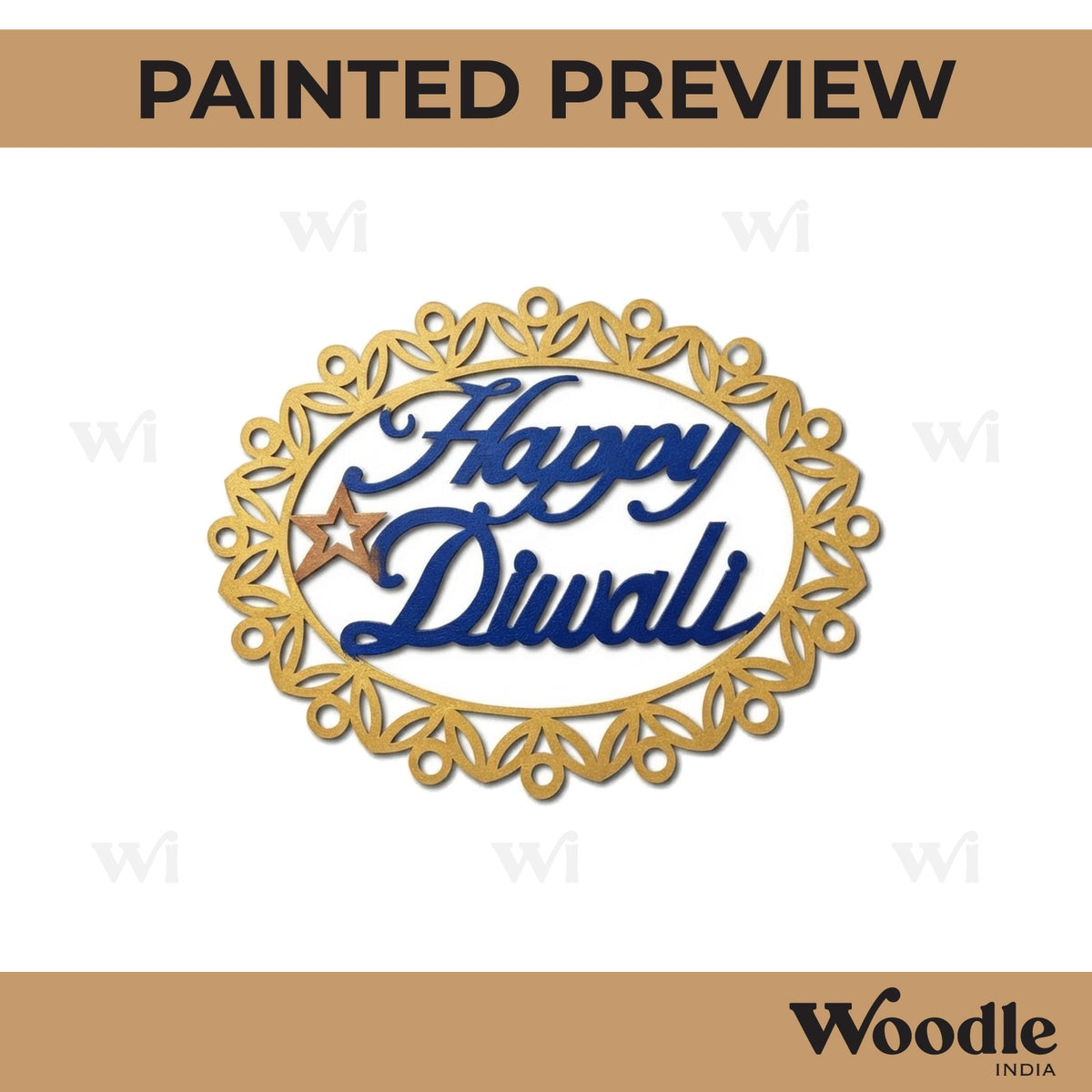 Happy Diwali Base Cutout MDF Design 1