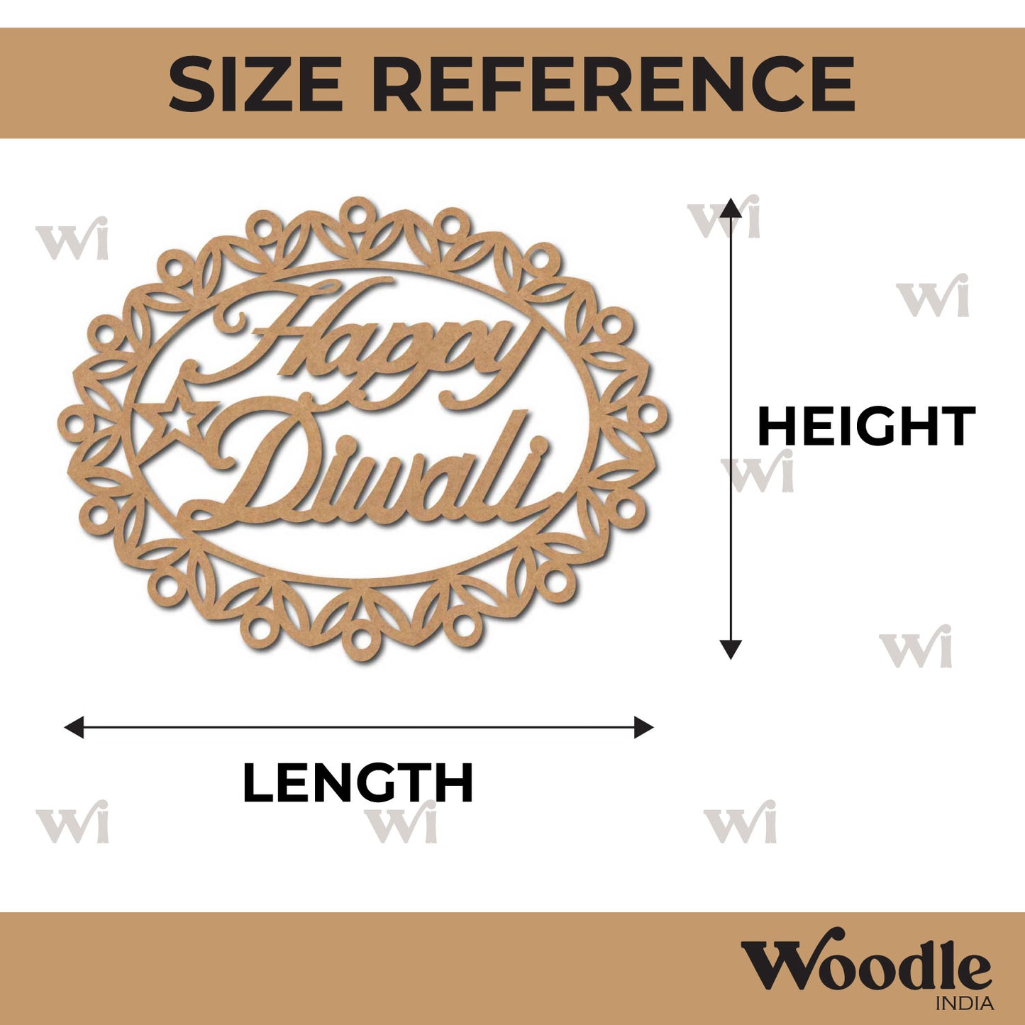 Happy Diwali Base Cutout MDF Design 1
