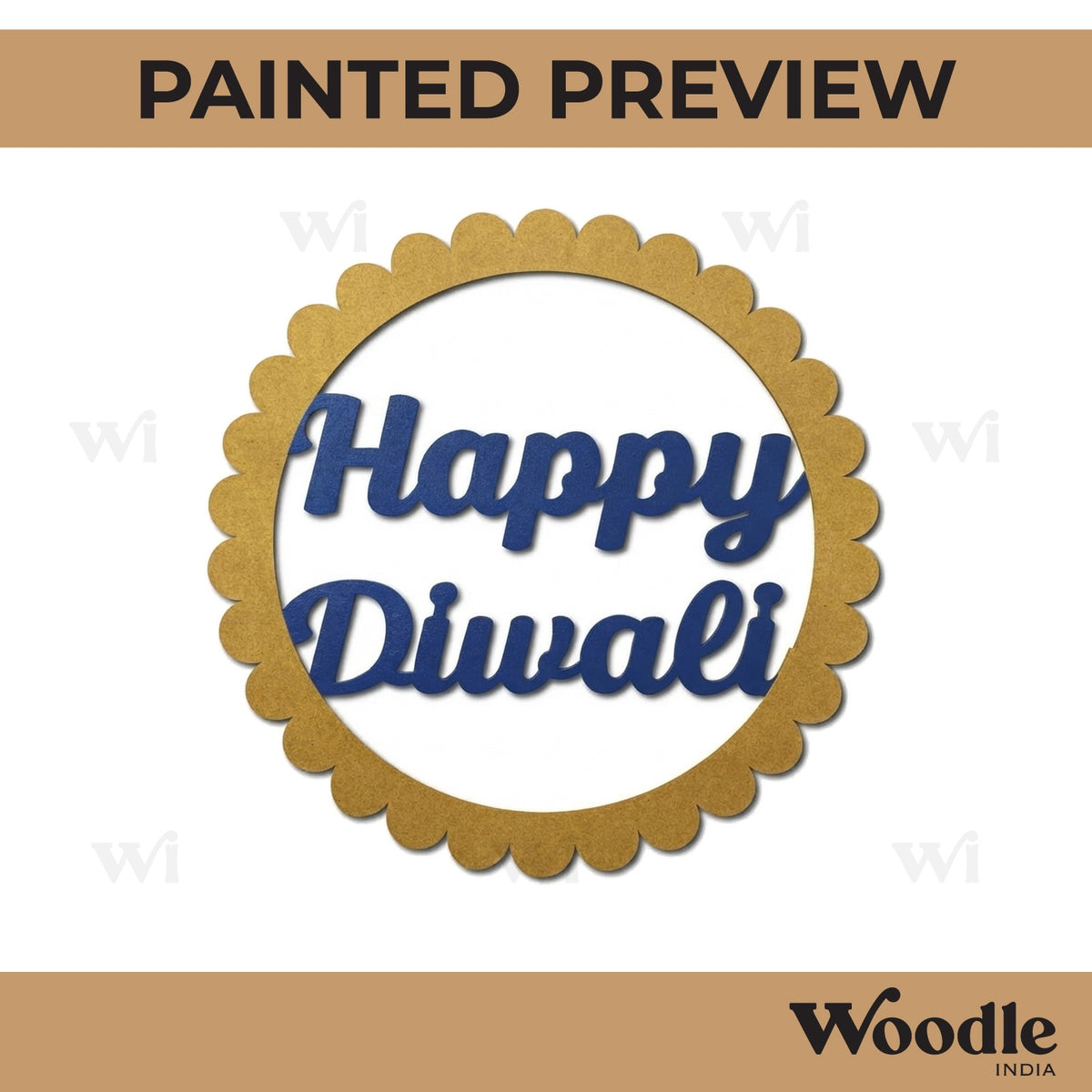 Happy Diwali Base Cutout MDF Design 3