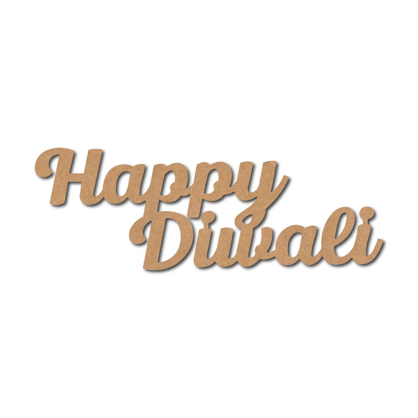 Happy Diwali Text Cutout MDF Design 3