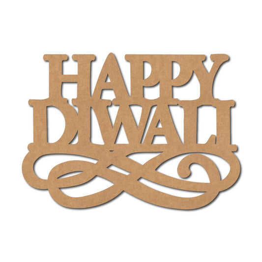 Happy Diwali Text Cutout MDF Design 5