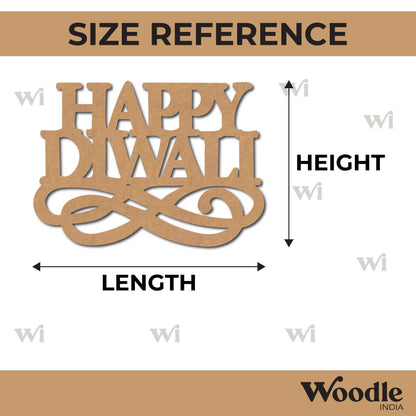 Happy Diwali Text Cutout MDF Design 5