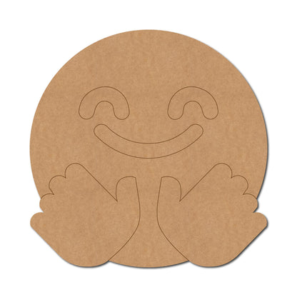 Happy Face Hands Emoji Pre Marked MDF Design 1