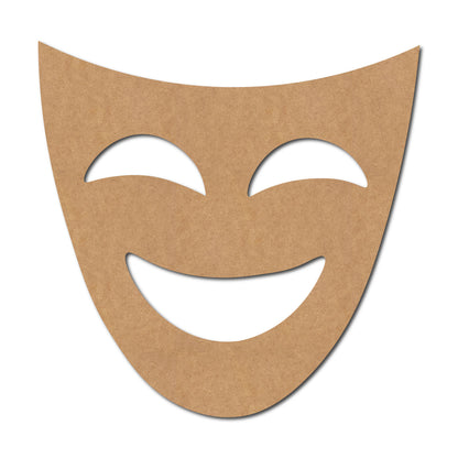 Happy Face Mask Cutout MDF Design 1