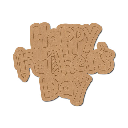 Happy Father's Day Text Pre Marked MDF Design 1