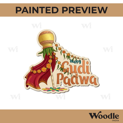 Happy Gudi Padwa Pre Marked Base MDF Design 1