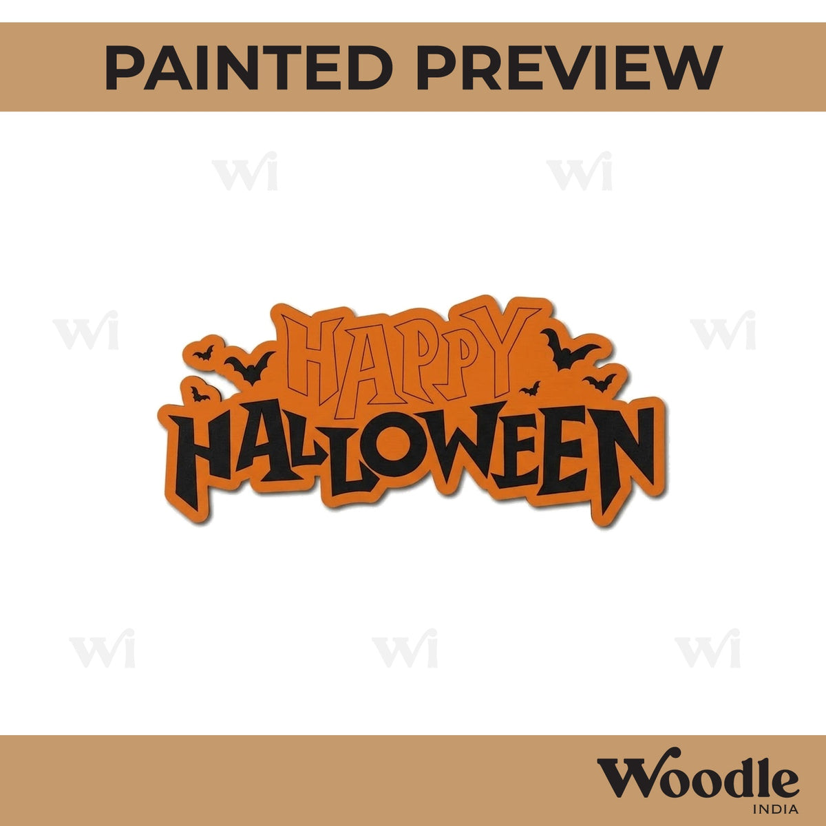 Happy Halloween Pre Marked Base MDF Design 1