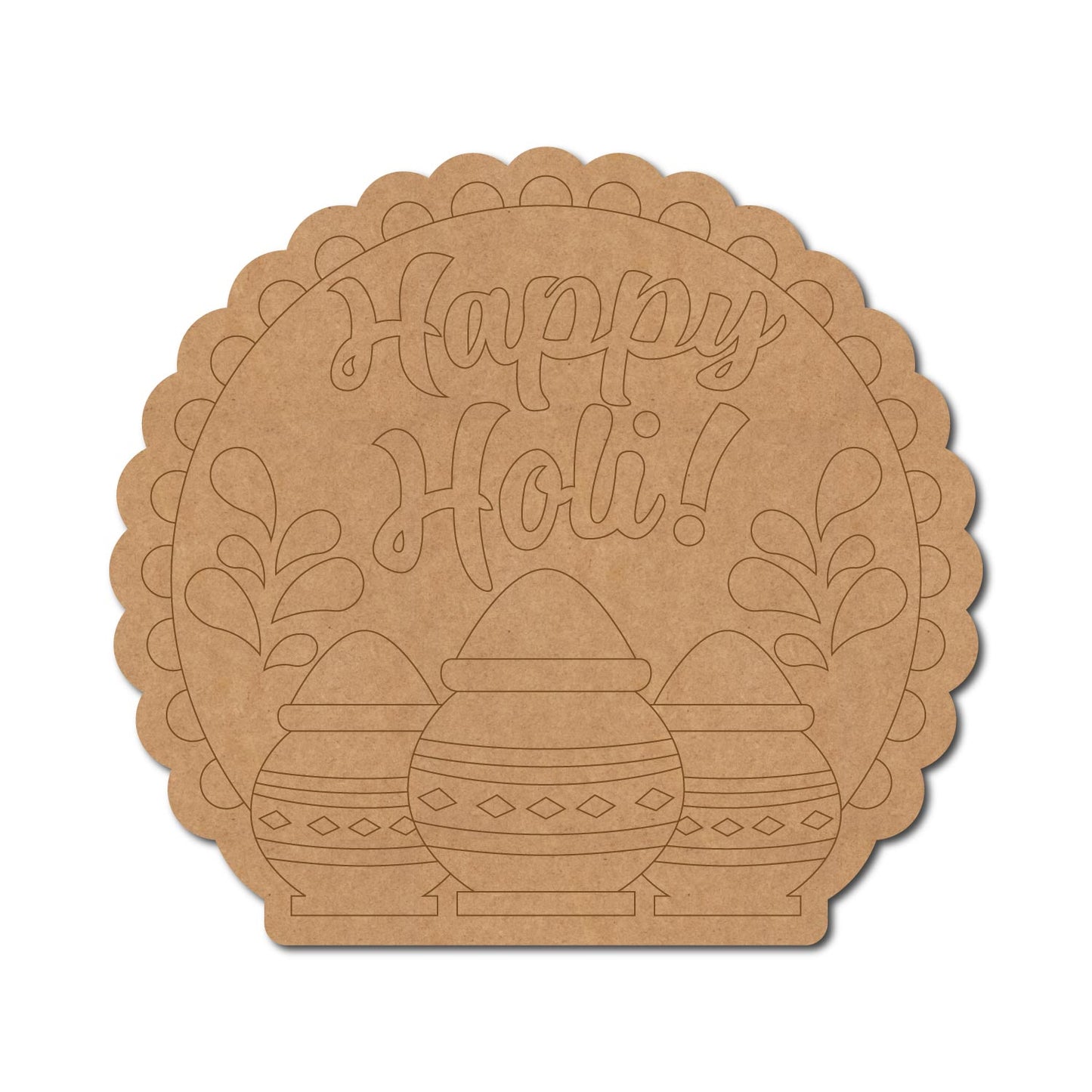 Happy Holi Pre Marked Base MDF Design 1