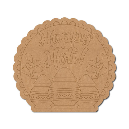 Happy Holi Pre Marked Base MDF Design 1