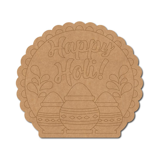 Happy Holi Pre Marked Base MDF Design 1