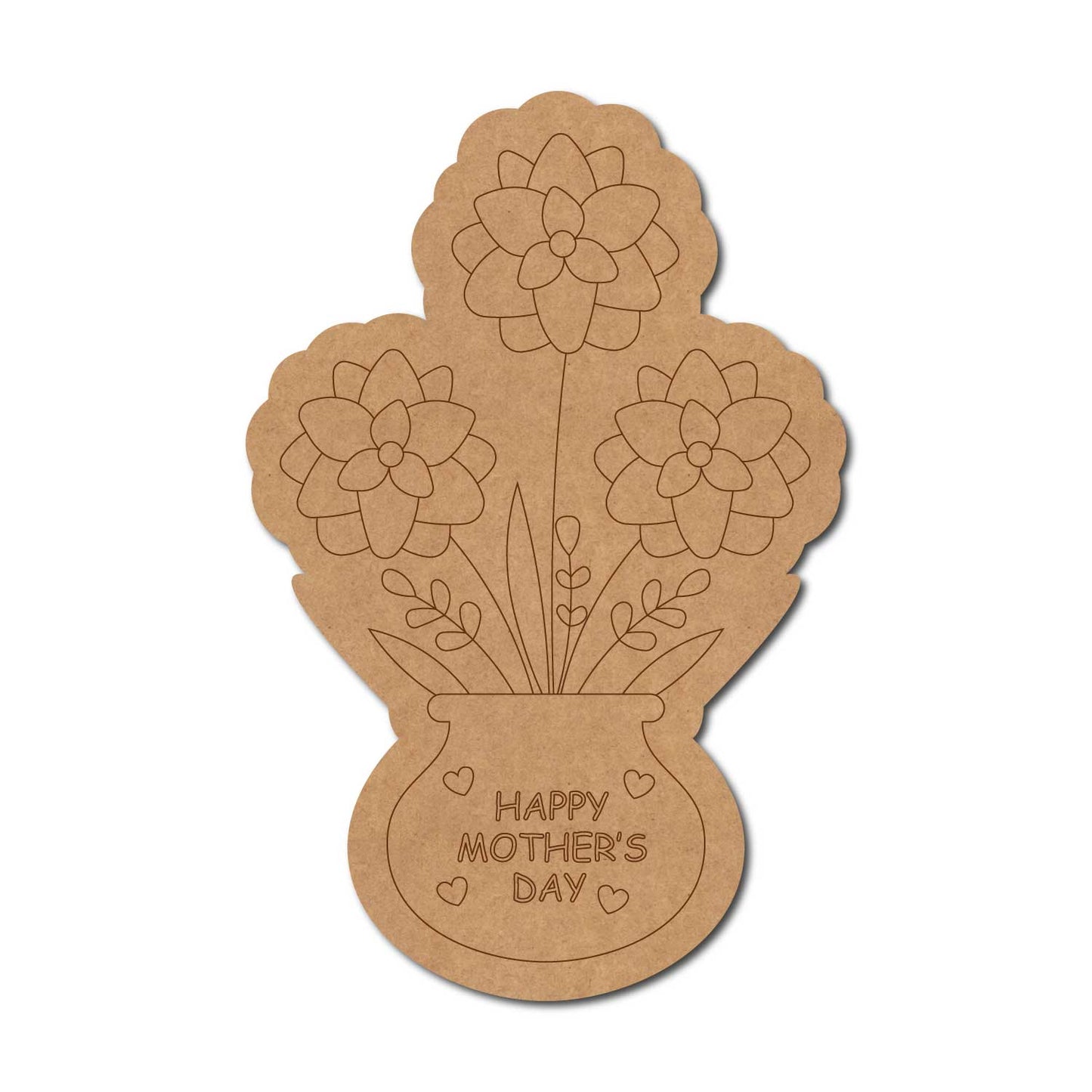 Happy Mother's Day Text Pre Marked Base MDF Design 2
