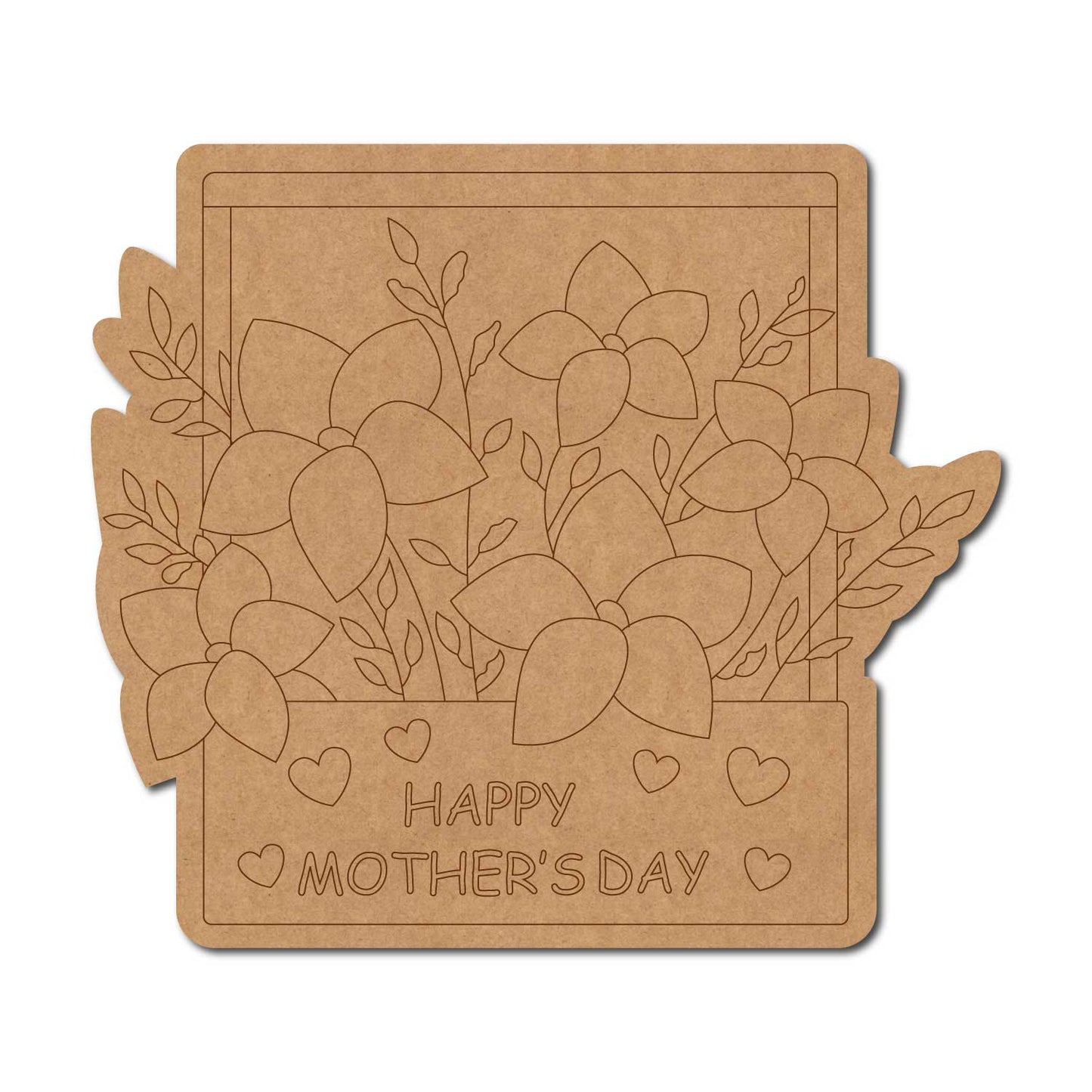 Happy Mother's Day Text Pre Marked Base MDF Design 3