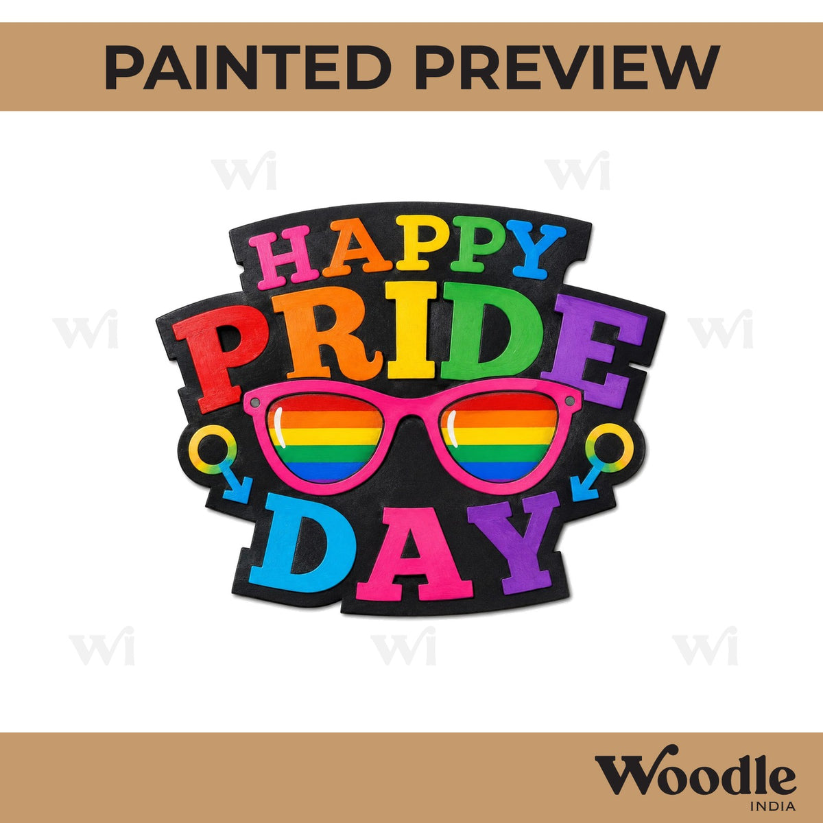 Happy Pride Day LGBTQ+ Pre Marked MDF Design 1