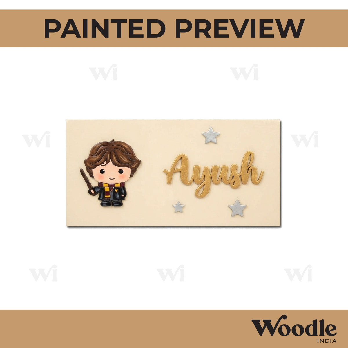 Harry Potter Kids Nameplate MDF Design 1