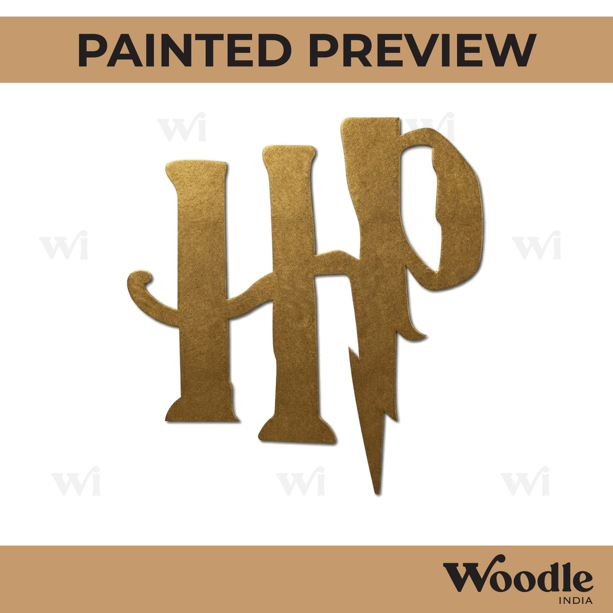 Harry Potter Logo Cutout MDF Design 1