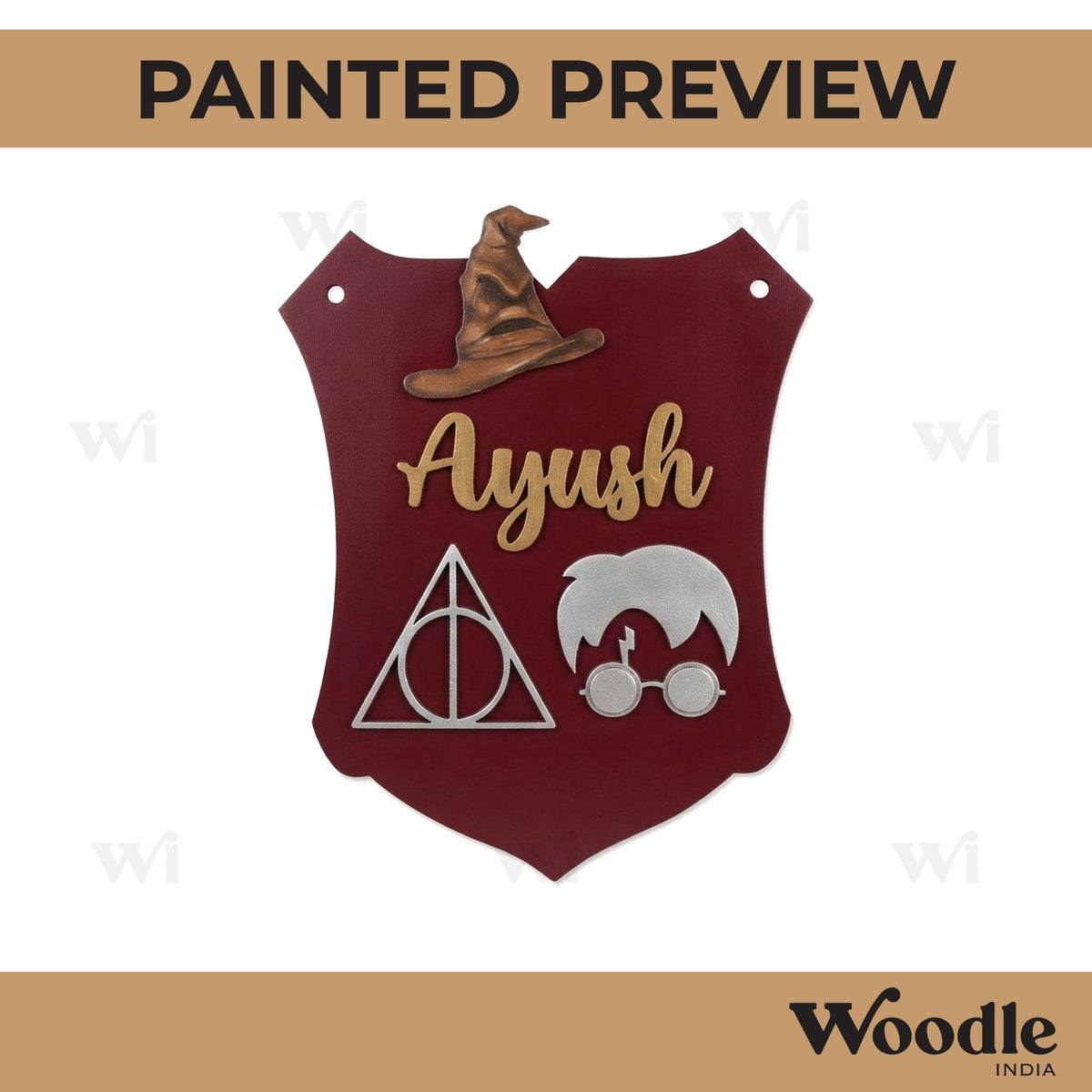 Harry Potter Nameplate MDF Design 2
