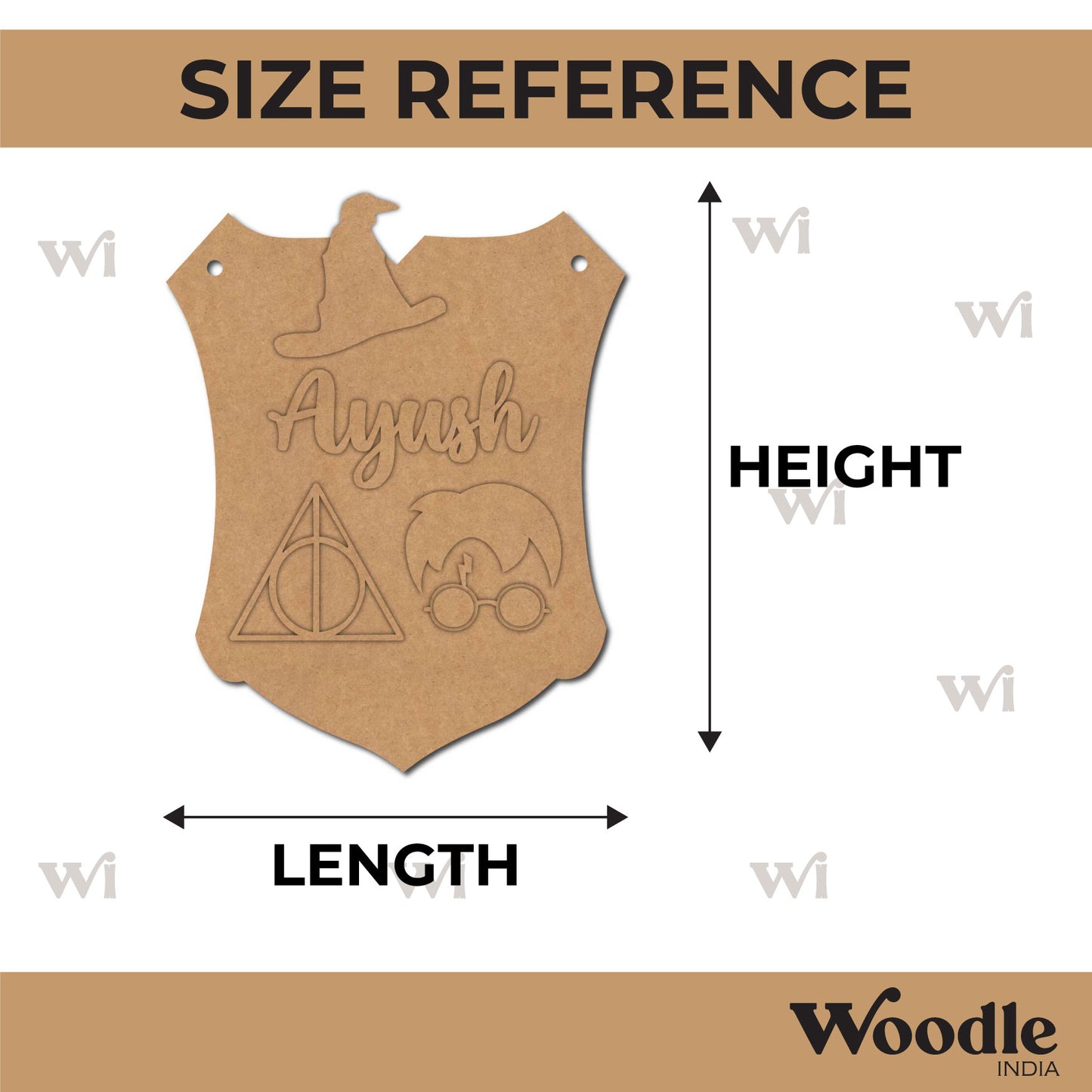 Harry Potter Nameplate MDF Design 2