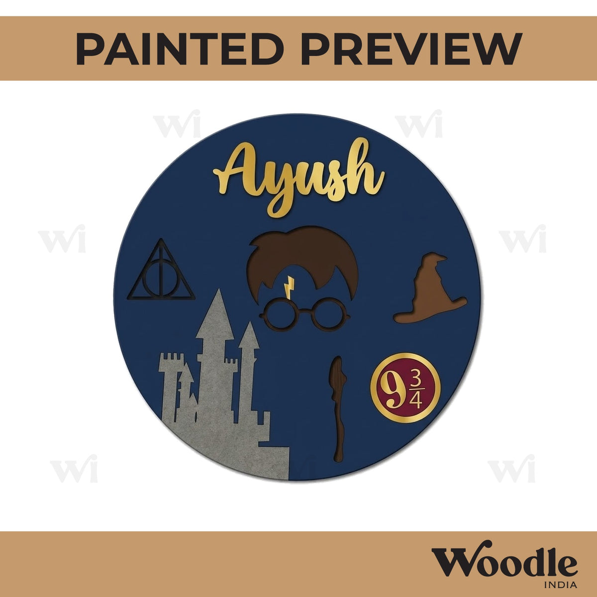 Harry Potter Nameplate MDF Design 3