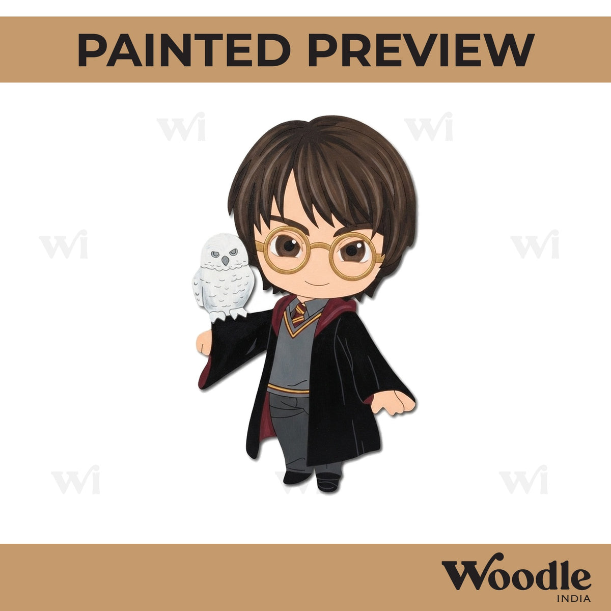 Harry Potter With Owl Pre Marked MDF Design 1