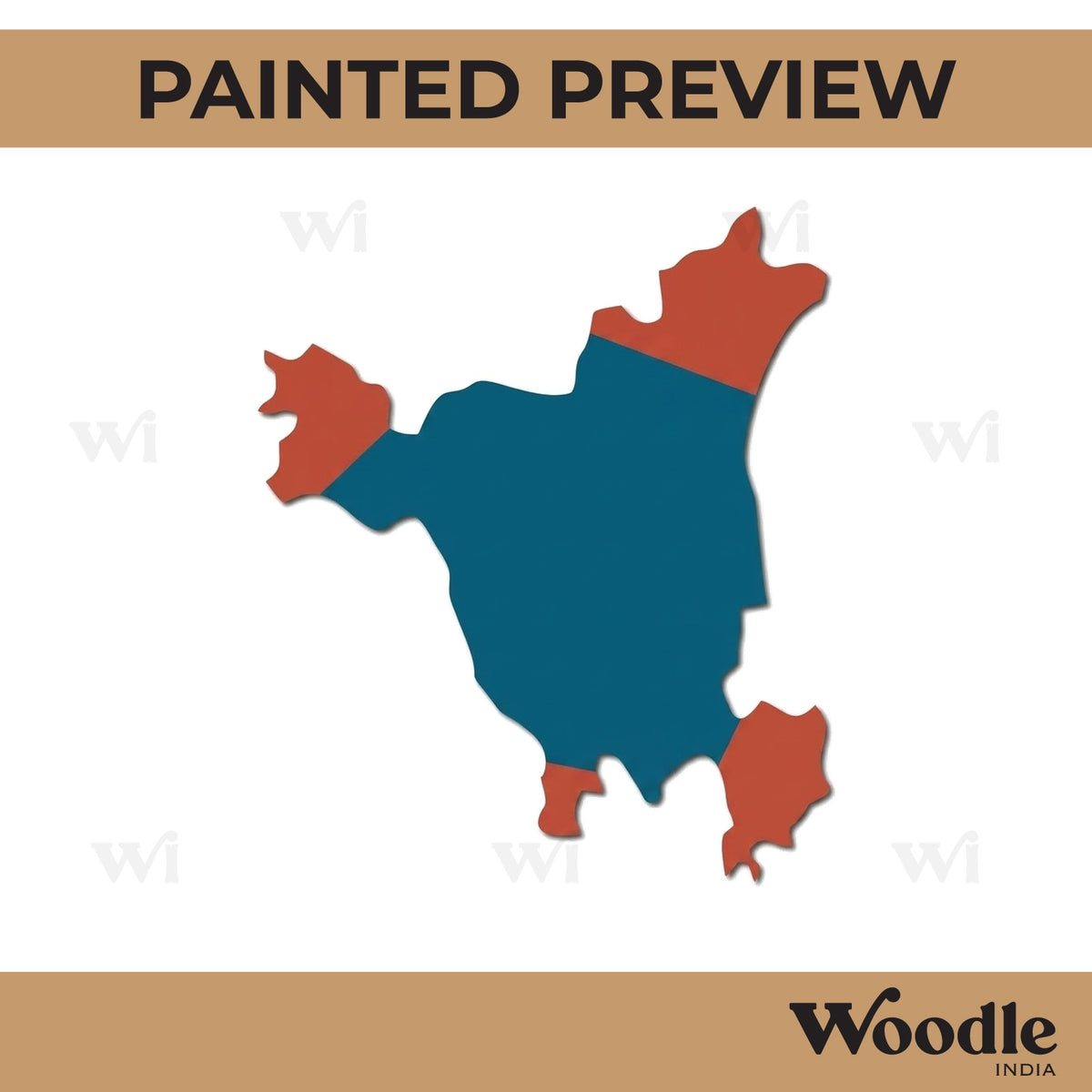 Haryana Map Cutout MDF Design 1