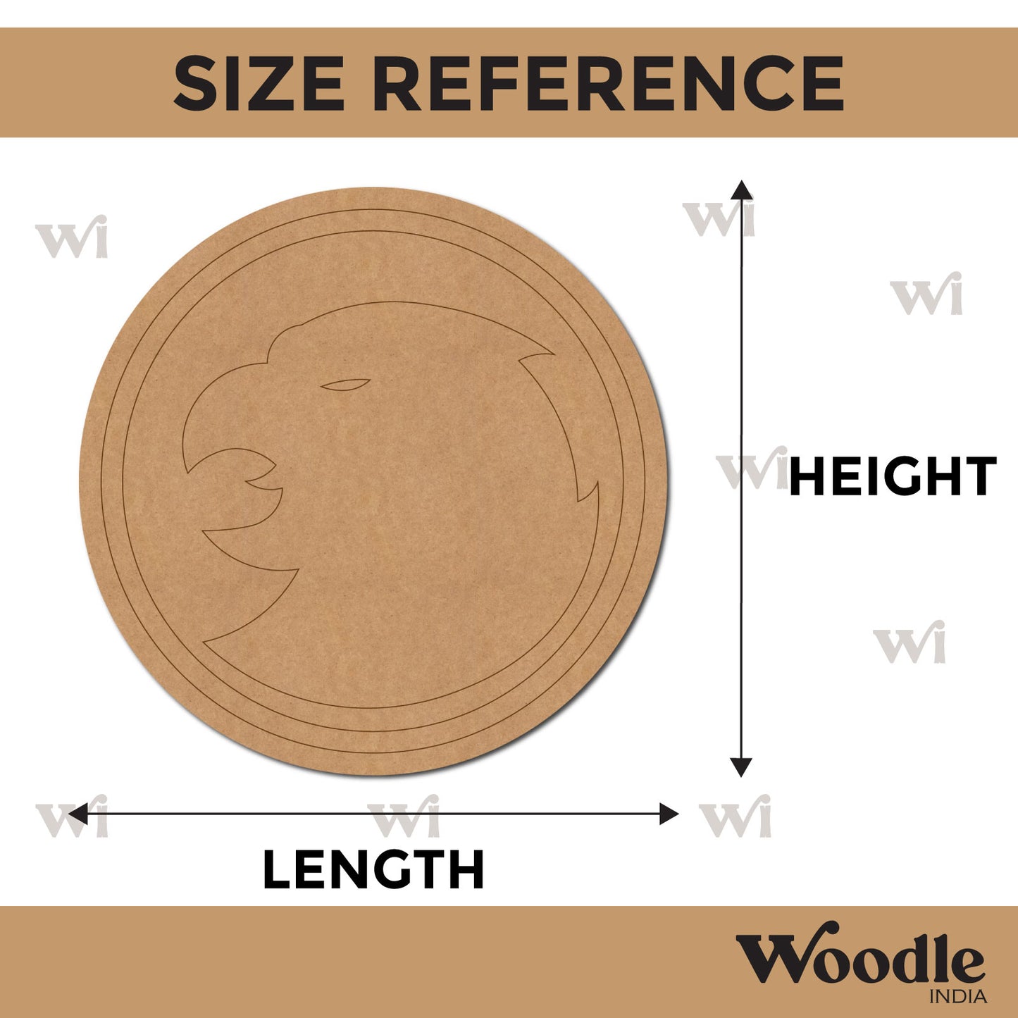 Hawkgirl Logo DC Pre Marked Round MDF Design 1