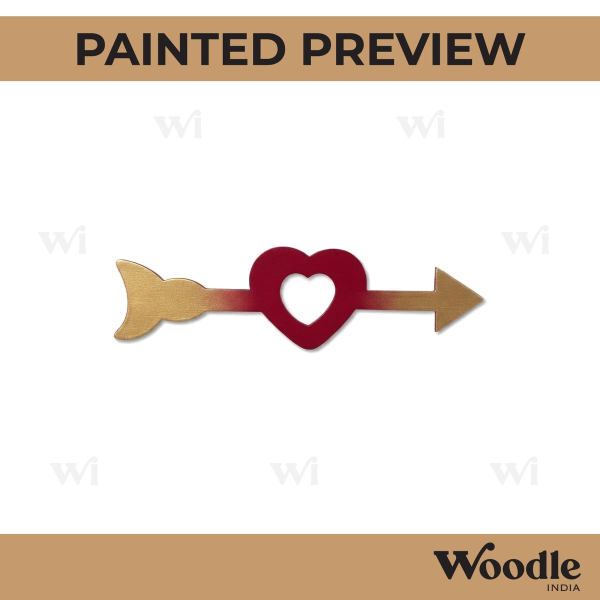 Heart Arrow Cutout MDF Design 2