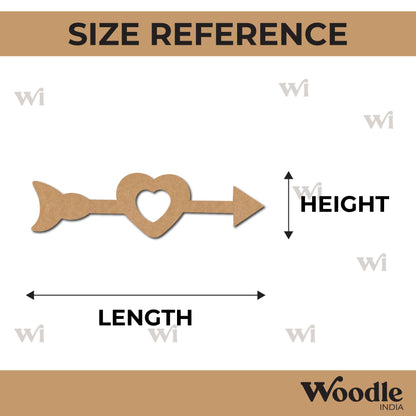 Heart Arrow Cutout MDF Design 2