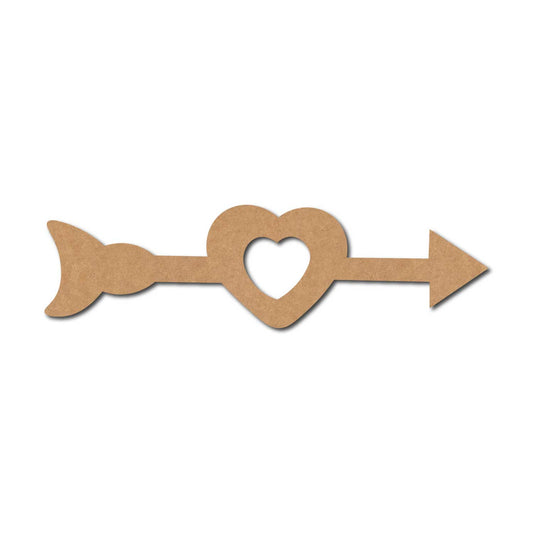 Heart Arrow Cutout MDF Design 2