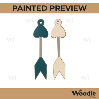 Heart Arrow Earrings MDF Design 1