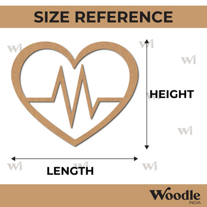 Heart Beat Cutout MDF Design 1