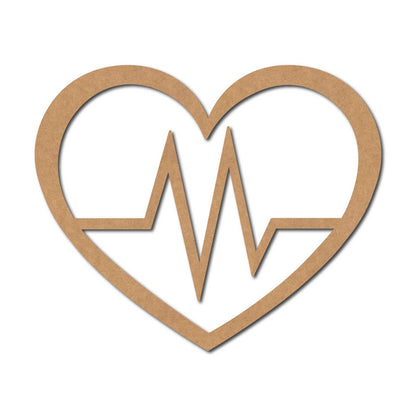 Heart Beat Cutout MDF Design 1
