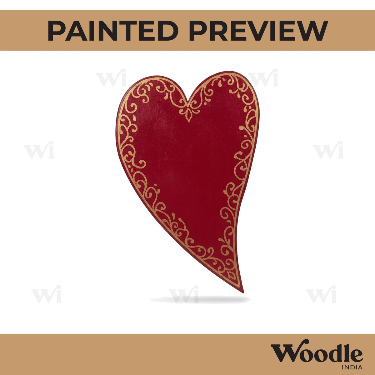 Heart Cutout MDF Design 12
