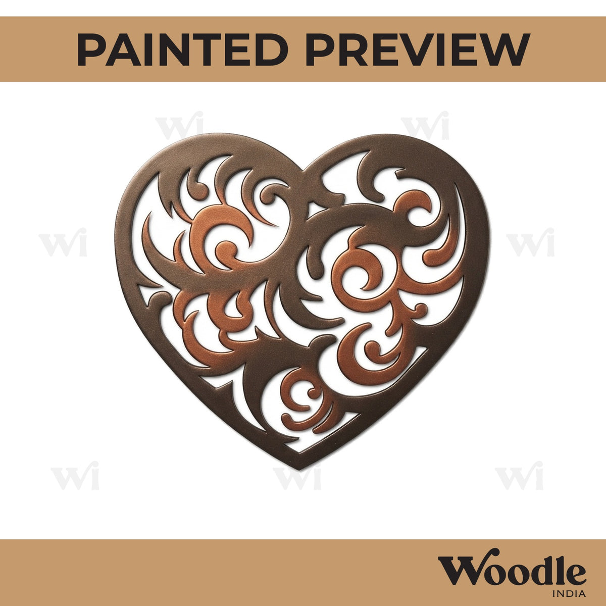 Heart Cutout MDF Design 2