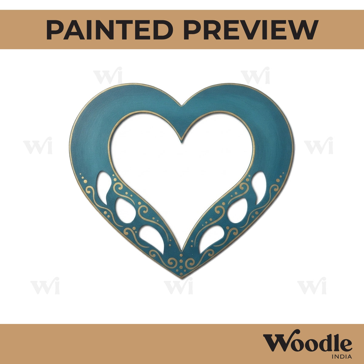 Heart Cutout MDF Design 3
