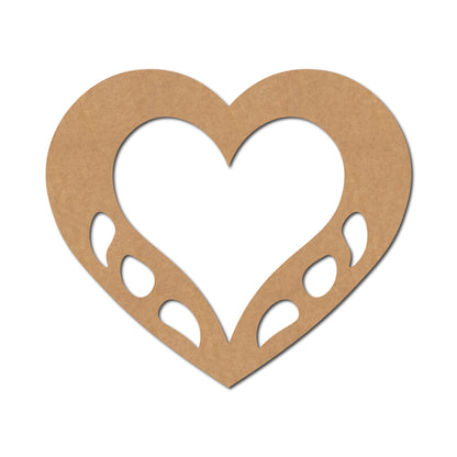 Heart Cutout MDF Design 3