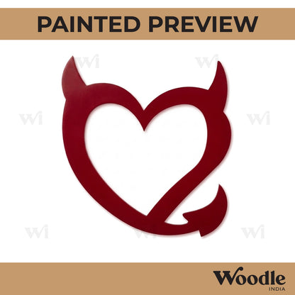 Heart Devil Cutout MDF Design 1