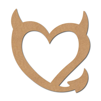 Heart Devil Cutout MDF Design 1