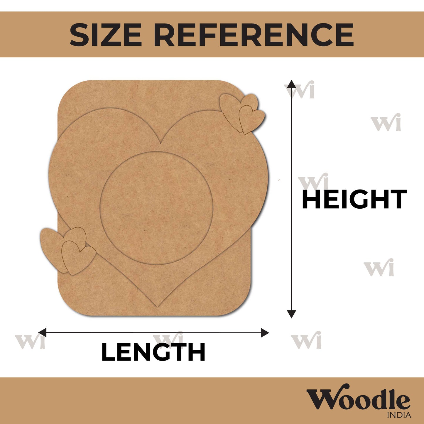 Heart Frame MDF Design 3