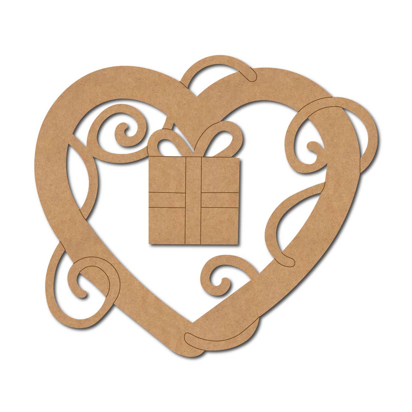 Heart Gift Pre Marked MDF Design 1